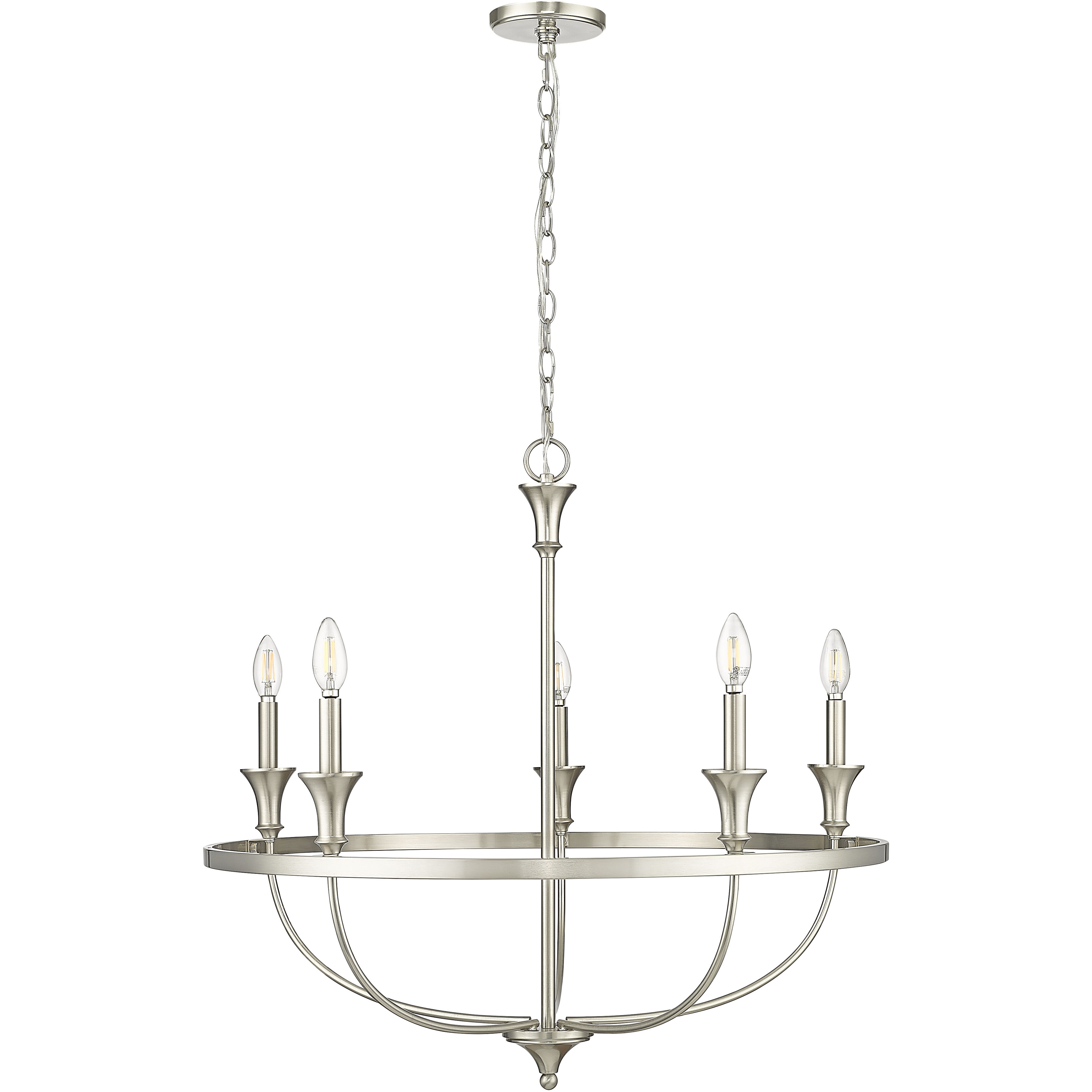 Emery 5 Light 29.1 inch Brushed Nickel Chandelier Ceiling Light
